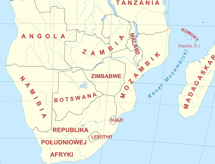 Zambia, Malawi, Mozambik, Zimbabwe
