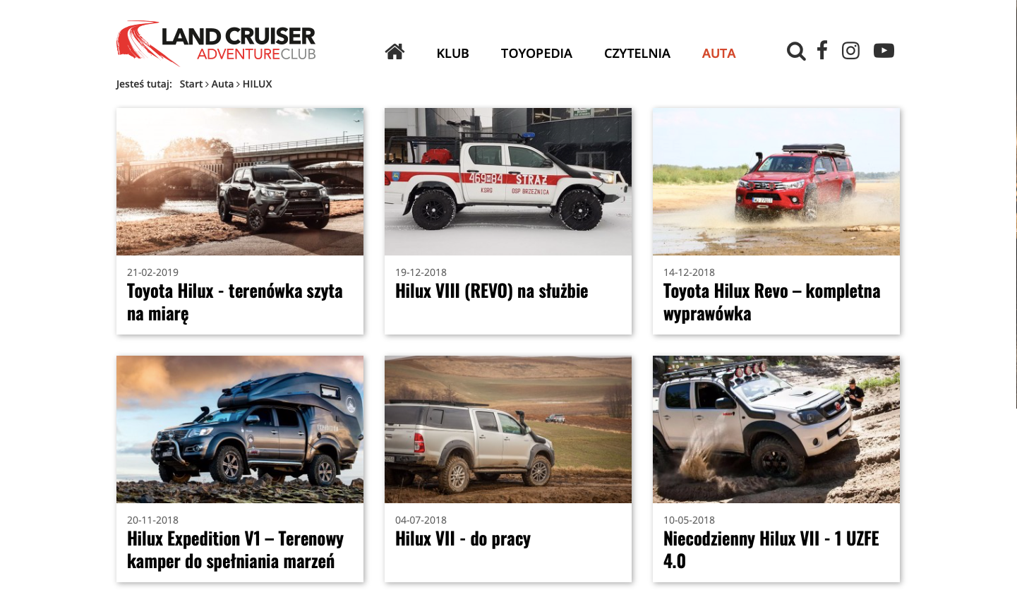 Land Cruiser - dział o Toyocie Hilux